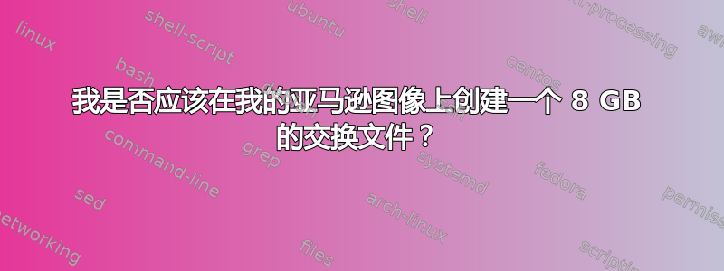 我是否应该在我的亚马逊图像上创建一个 8 GB 的交换文件？