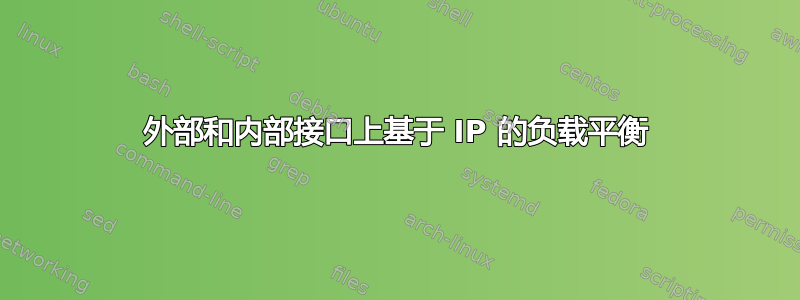 外部和内部接口上基于 IP 的负载平衡