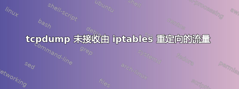 tcpdump 未接收由 iptables 重定向的流量