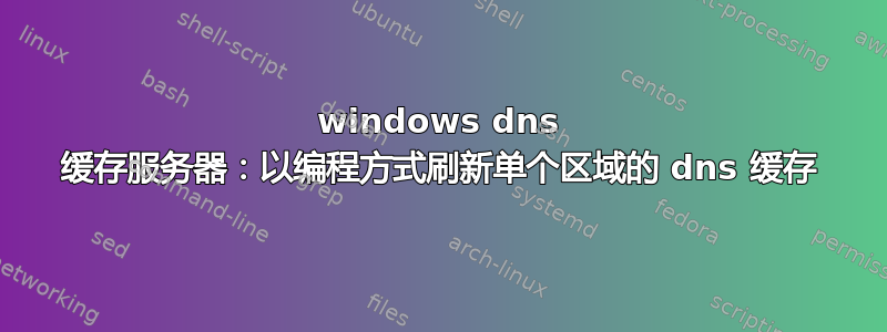 windows dns 缓存服务器：以编程方式刷新单个区域的 dns 缓存