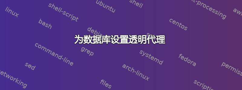 为数据库设置透明代理