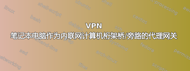 VPN 笔记本电脑作为内联网计算机桁架桥/旁路的代理网关