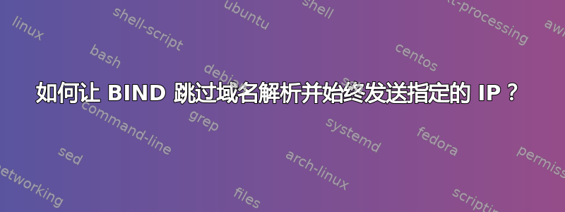 如何让 BIND 跳过域名解析并始终发送指定的 IP？