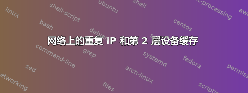 网络上的重复 IP 和第 2 层设备缓存