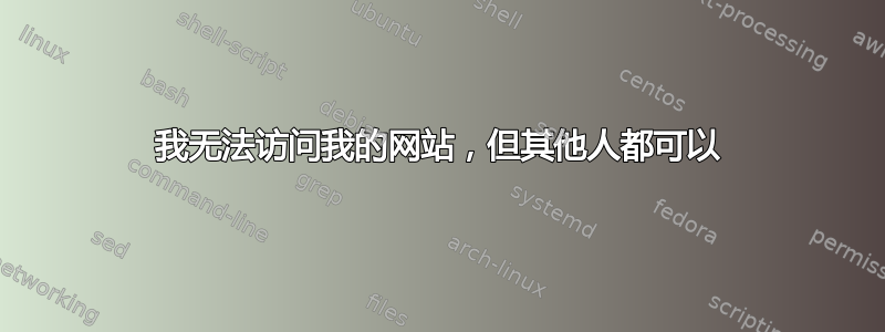 我无法访问我的网站，但其他人都可以