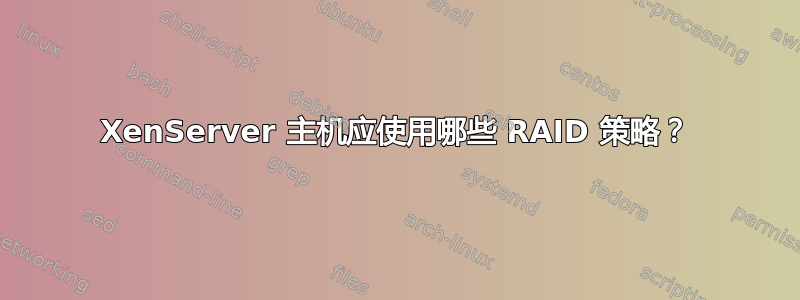 XenServer 主机应使用哪些 RAID 策略？