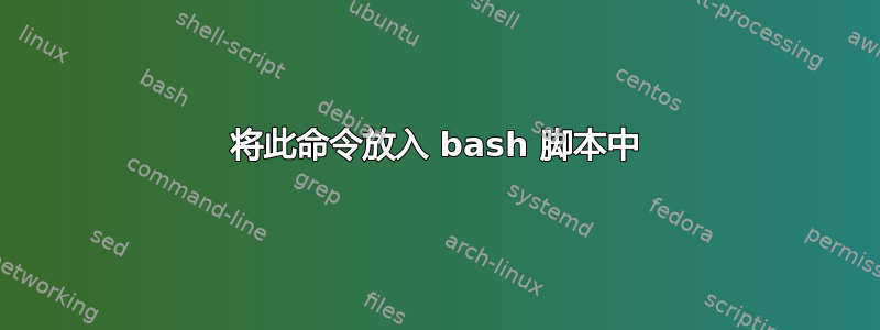 将此命令放入 bash 脚本中