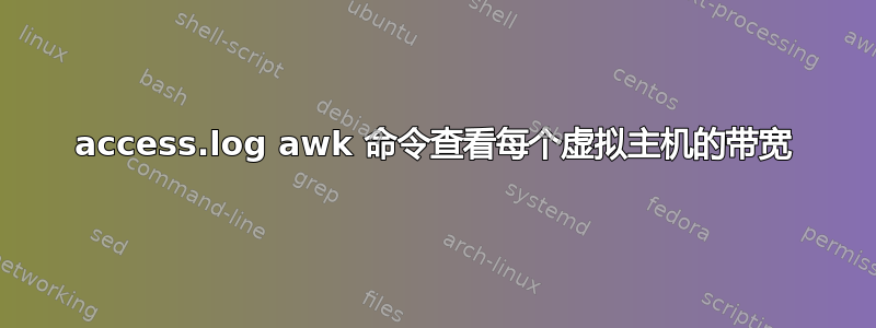 access.log awk 命令查看每个虚拟主机的带宽