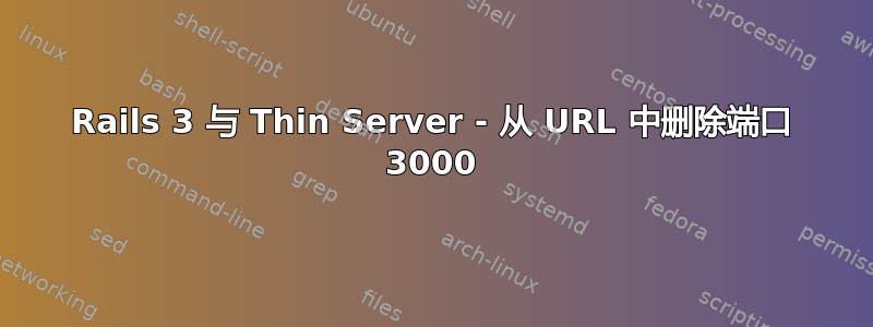 Rails 3 与 Thin Server - 从 URL 中删除端口 3000