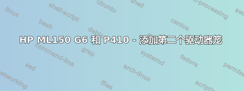 HP ML150 G6 和 P410 - 添加第二个驱动器笼