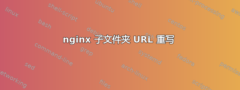 nginx 子文件夹 URL 重写