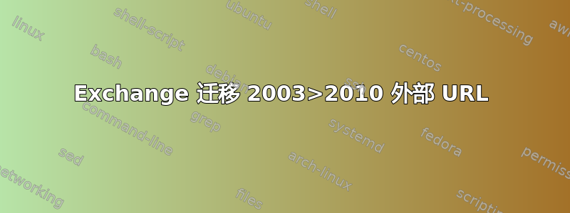 Exchange 迁移 2003>2010 外部 URL