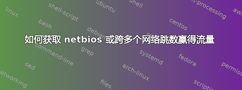 如何获取 netbios 或跨多个网络跳数赢得流量