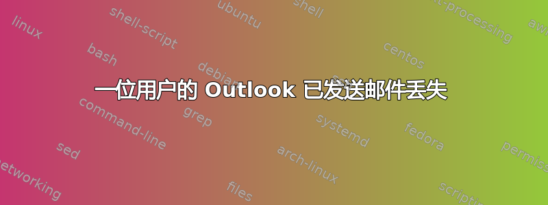 一位用户的 Outlook 已发送邮件丢失