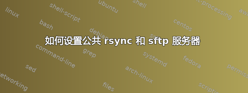 如何设置公共 rsync 和 sftp 服务器