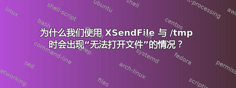 为什么我们使用 XSendFile 与 /tmp 时会出现“无法打开文件”的情况？