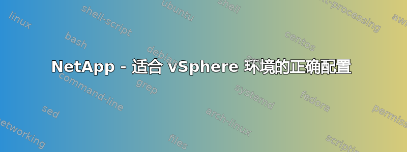 NetApp - 适合 vSphere 环境的正确配置