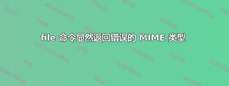 file 命令显然返回错误的 MIME 类型