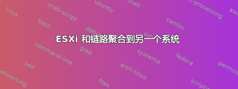 ESXi 和链路聚合到另一个系统