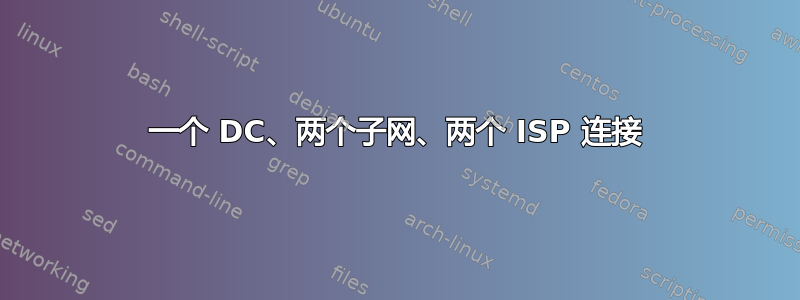 一个 DC、两个子网、两个 ISP 连接