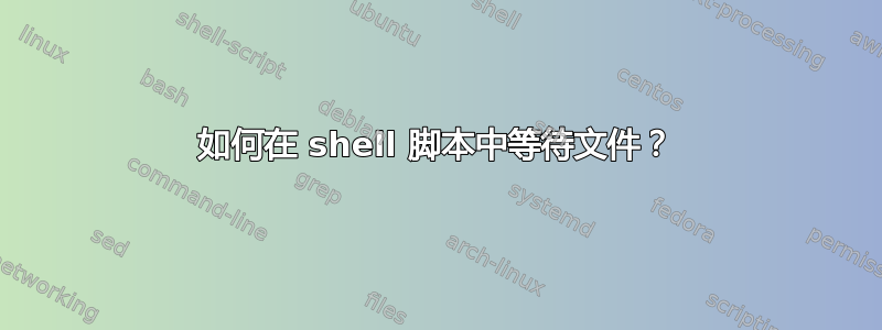 如何在 shell 脚本中等待文件？