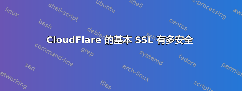 CloudFlare 的基本 SSL 有多安全