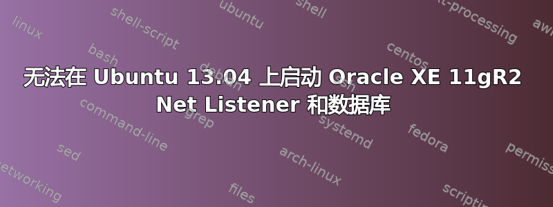 无法在 Ubuntu 13.04 上启动 Oracle XE 11gR2 Net Listener 和数据库