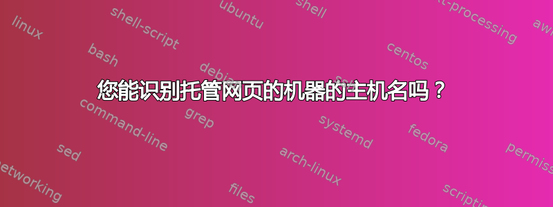 您能识别托管网页的机器的主机名吗？