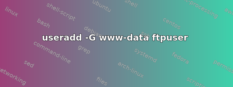 useradd -G www-data ftpuser