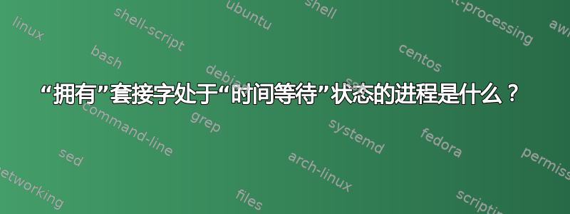 “拥有”套接字处于“时间等待”状态的进程是什么？