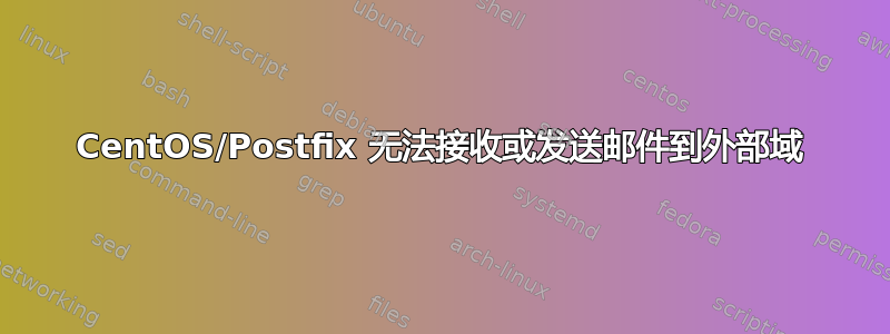 CentOS/Postfix 无法接收或发送邮件到外部域