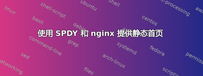 使用 SPDY 和 nginx 提供静态首页