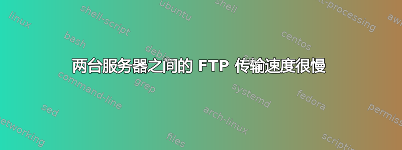 两台服务器之间的 FTP 传输速度很慢