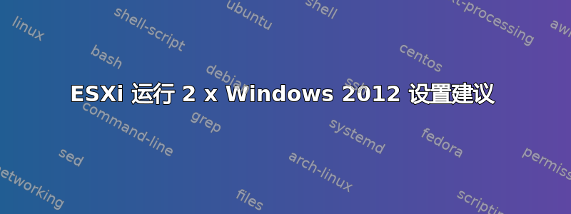 ESXi 运行 2 x Windows 2012 设置建议