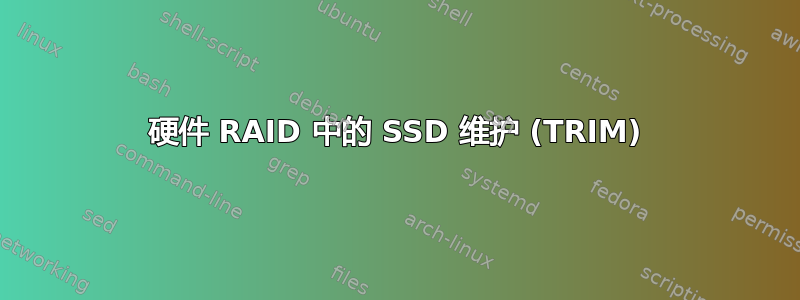 硬件 RAID 中的 SSD 维护 (TRIM)