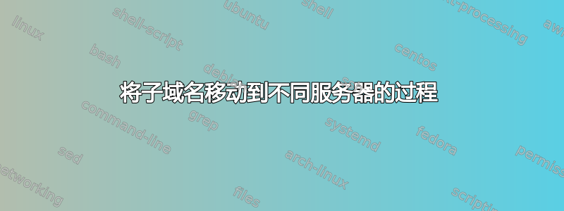 将子域名移动到不同服务器的过程