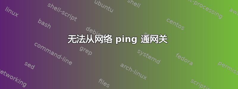 无法从网络 ping 通网关