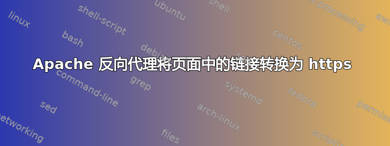 Apache 反向代理将页面中的链接转换为 https