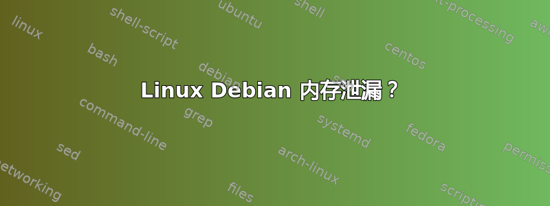 Linux Debian 内存泄漏？