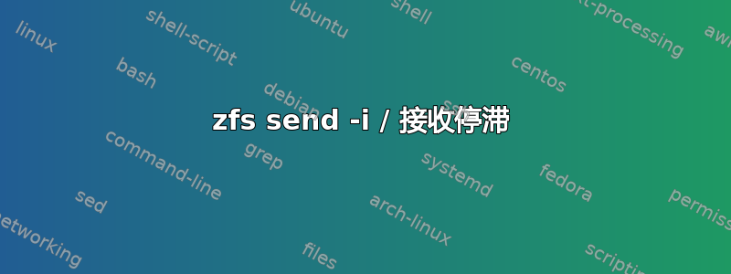 zfs send -i / 接收停滞