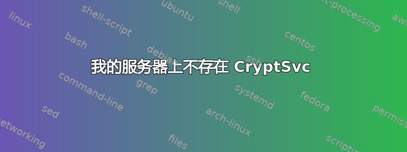 我的服务器上不存在 CryptSvc