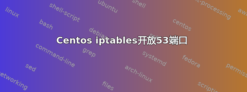 Centos iptables开放53端口