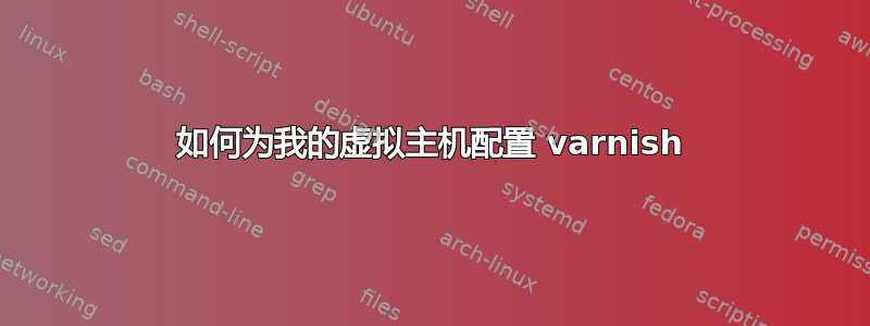 如何为我的虚拟主机配置 varnish