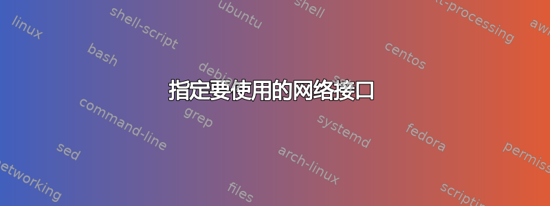 指定要使用的网络接口