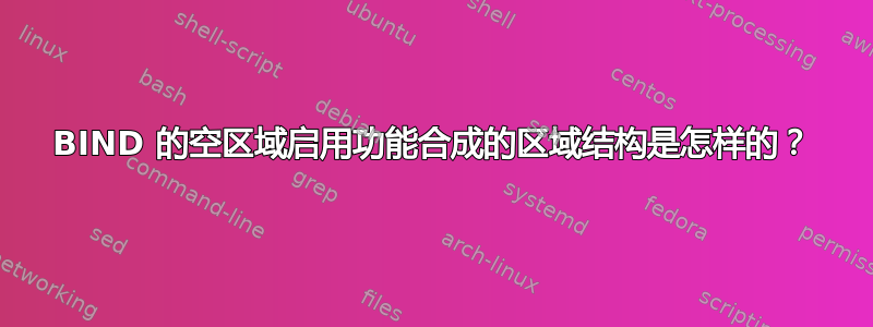 BIND 的空区域启用功能合成的区域结构是怎样的？