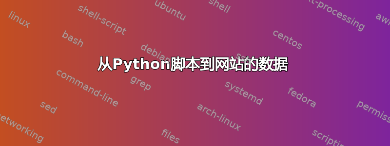 从Python脚本到网站的数据