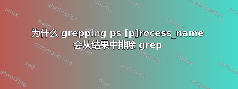 为什么 grepping ps [p]rocess_name 会从结果中排除 grep