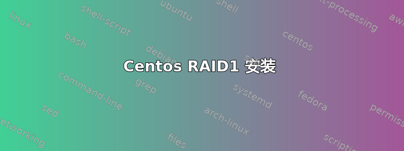 Centos RAID1 安装