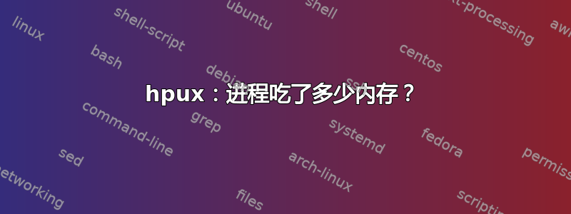 hpux：进程吃了多少内存？