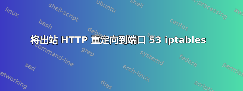 将出站 HTTP 重定向到端口 53 iptables 